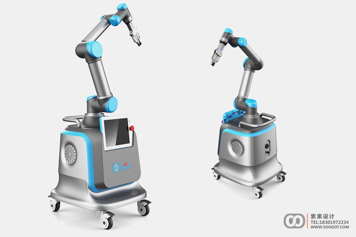 医疗机器人工业设计,医疗推车机械手产品设计,自动化手术医疗设备设计